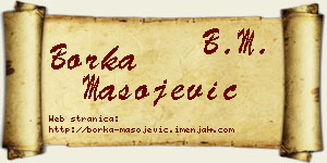 Borka Mašojević vizit kartica